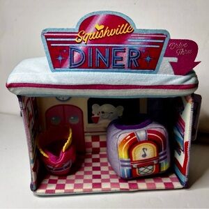 Squishville Darling Diner Deluxe Play Scene 2” Plush Pre Owned